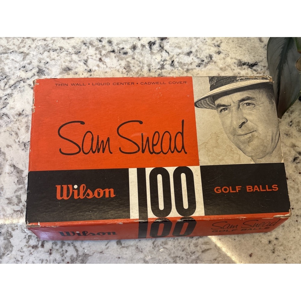 Wilson Sam Snead 100 VTG Golf Balls (12) Retro Sports Aesthetic Man Cave Decor